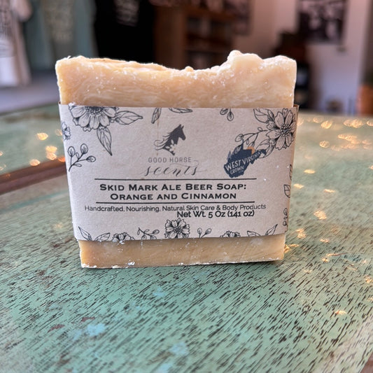 Skid Mark Ale Beer Soap: Orange and Cinnamon