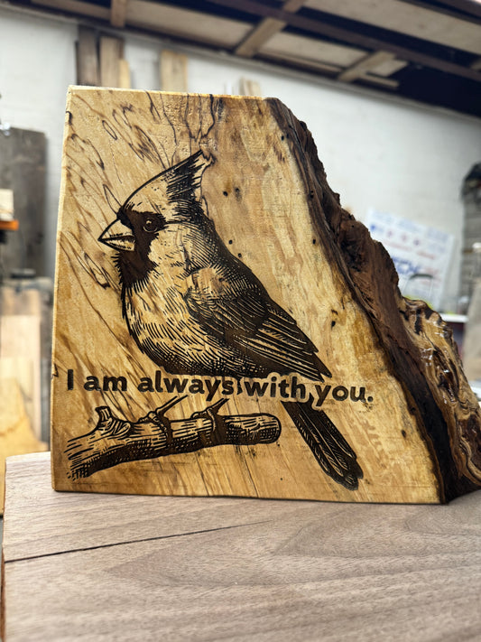 Live Edge Cardinal Art