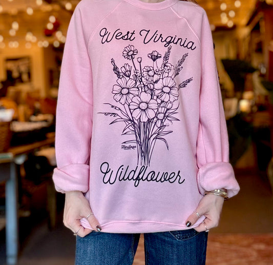 West Virginia Wildflower Crew Neck