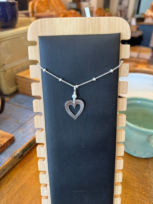 Handmade Sterling Silver Heart Necklace