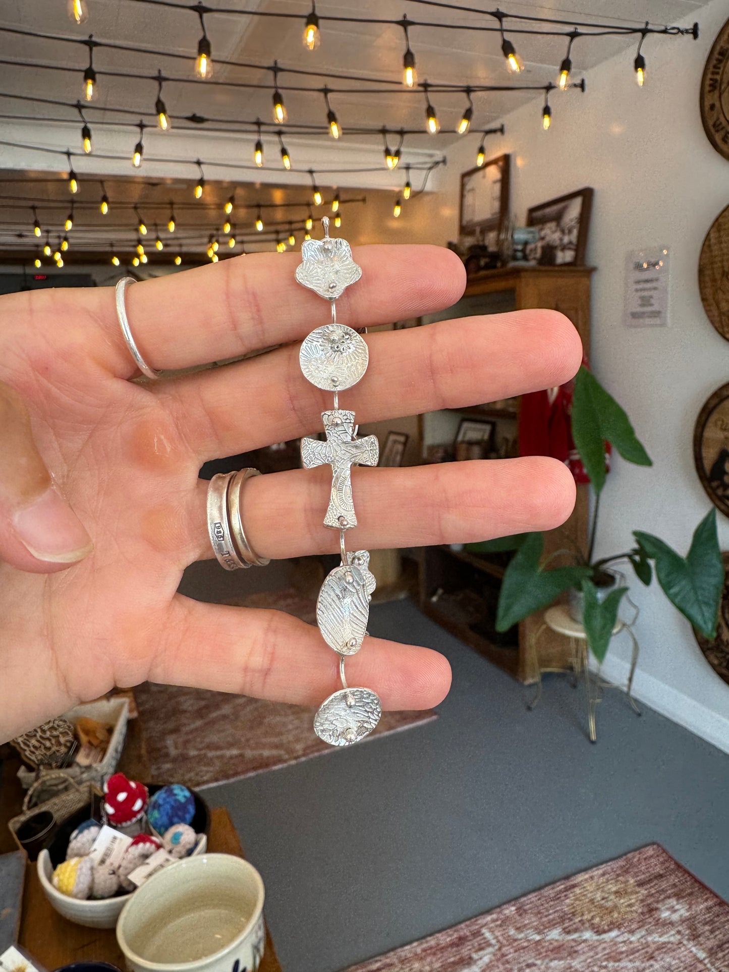 Silver Cross Bracelet