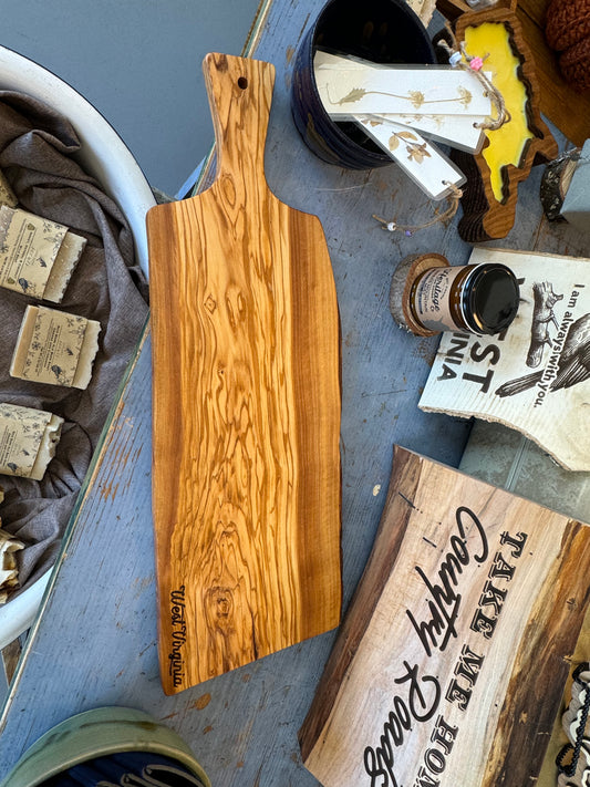 Square Handled Olivewood Board